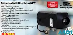 SENSATİON SABİT DİZEL ISITICI 5 KW fiyat ve kampanya bilgisi